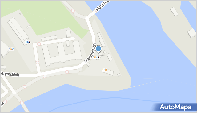 Wrocław, Braci Gierymskich, 166, mapa Wrocławia