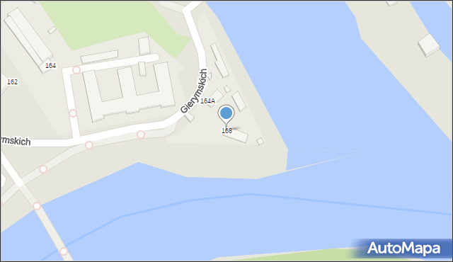 Wrocław, Braci Gierymskich, 168, mapa Wrocławia