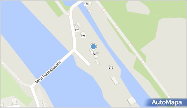 Wrocław, Braci Gierymskich, 174, mapa Wrocławia