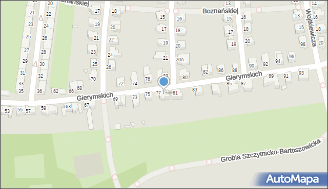 Wrocław, Braci Gierymskich, 79, mapa Wrocławia