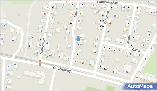 Wrocław, Brata Alberta, 3, mapa Wrocławia