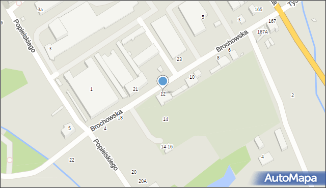 Wrocław, Brochowska, 12, mapa Wrocławia