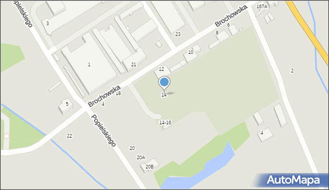 Wrocław, Brochowska, 14, mapa Wrocławia