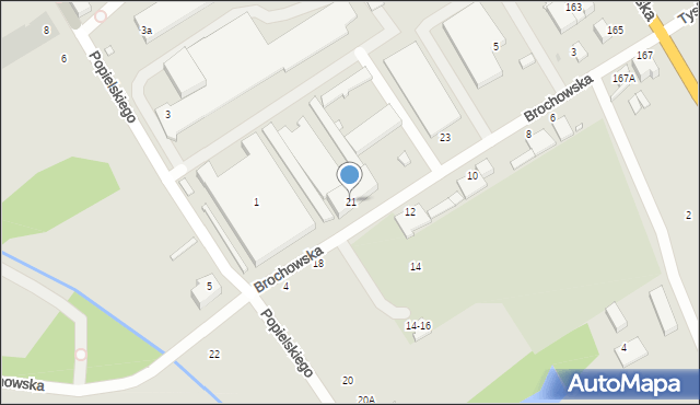 Wrocław, Brochowska, 21, mapa Wrocławia