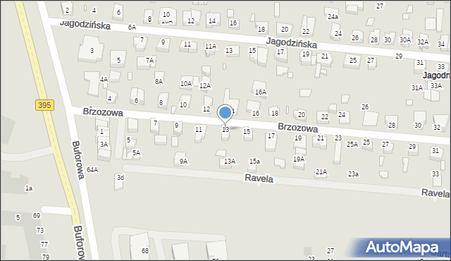 Wrocław, Brzozowa, 13, mapa Wrocławia