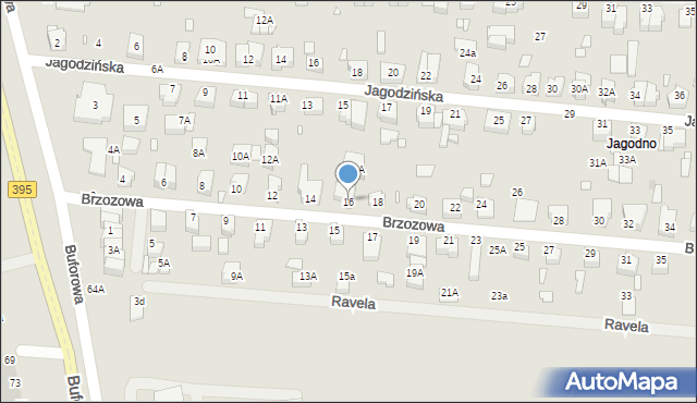 Wrocław, Brzozowa, 16, mapa Wrocławia