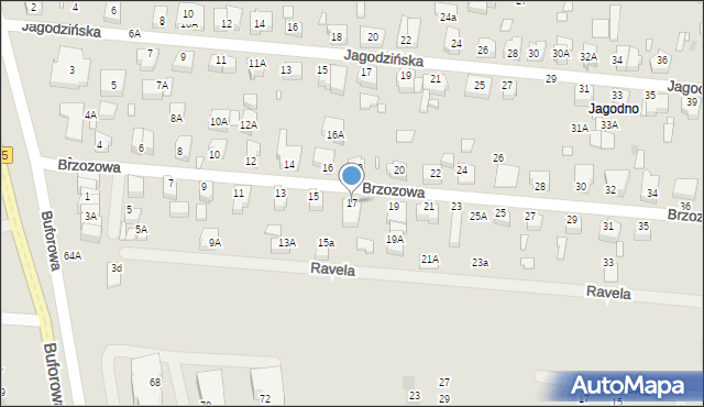 Wrocław, Brzozowa, 17, mapa Wrocławia