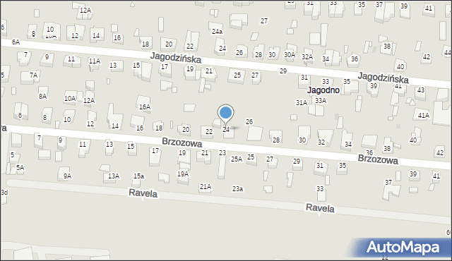 Wrocław, Brzozowa, 24, mapa Wrocławia