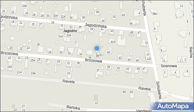 Wrocław, Brzozowa, 38, mapa Wrocławia