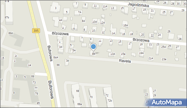 Wrocław, Brzozowa, 9A, mapa Wrocławia