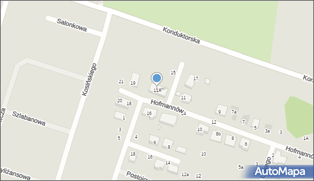 Wrocław, Braci Hofmannów, 11A, mapa Wrocławia