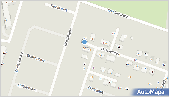 Wrocław, Braci Hofmannów, 20, mapa Wrocławia