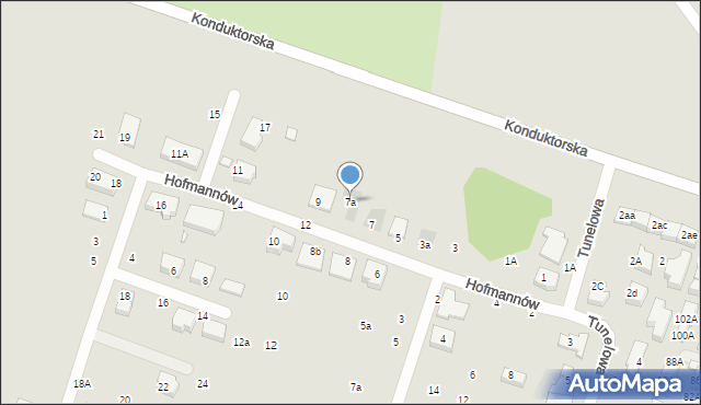 Wrocław, Braci Hofmannów, 7a, mapa Wrocławia