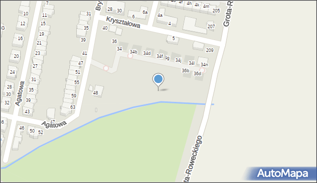 Wrocław, Brylantowa, 42b, mapa Wrocławia