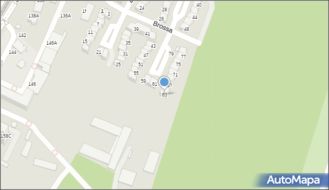 Wrocław, Brossa Wiktora, 63, mapa Wrocławia