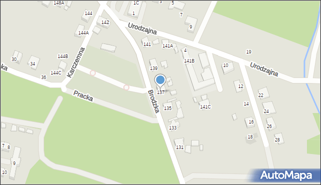 Wrocław, Brodzka, 137, mapa Wrocławia