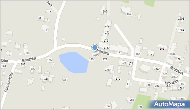 Wrocław, Brodzka, 178A, mapa Wrocławia