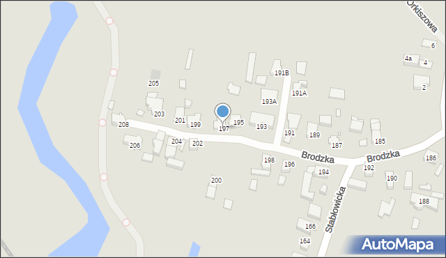 Wrocław, Brodzka, 197, mapa Wrocławia