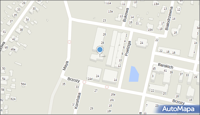 Wrocław, Brzozy Tadeusza, 26, mapa Wrocławia