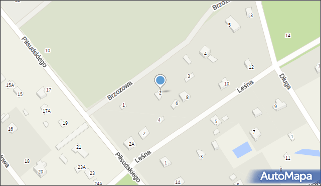 Wrząca, Brzozowa, 2, mapa Wrząca