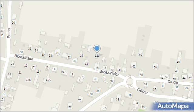 Wrzosowa, Brzezińska, 12a, mapa Wrzosowa