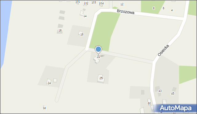 Wycinki, Brzozowa, 11, mapa Wycinki