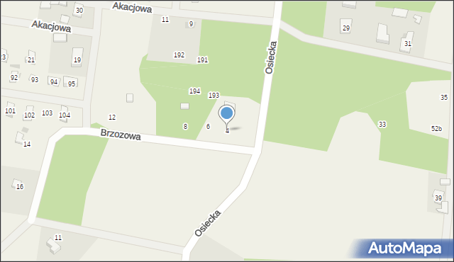 Wycinki, Brzozowa, 4, mapa Wycinki