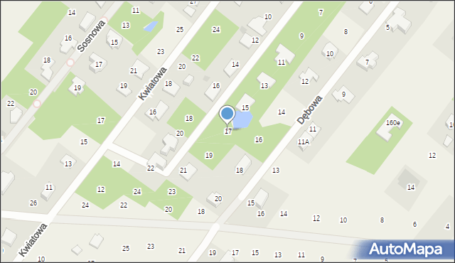 Wyględy, Brzozowy Lasek, 17, mapa Wyględy