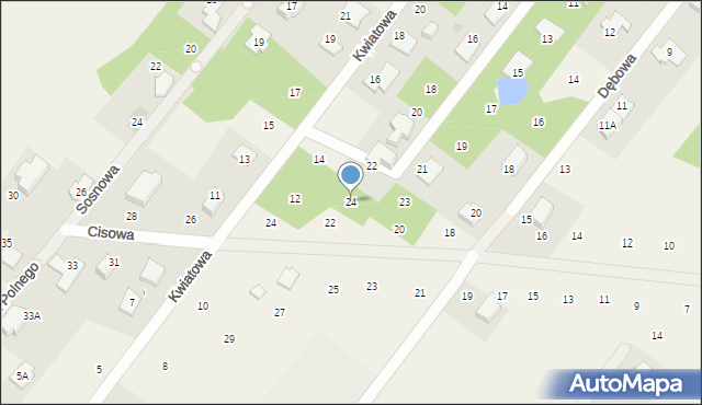 Wyględy, Brzozowy Lasek, 24, mapa Wyględy