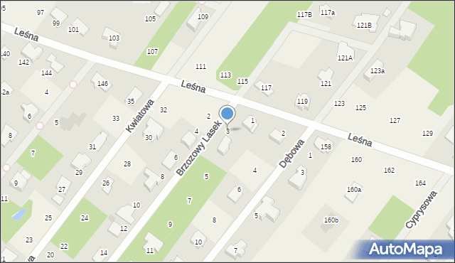 Wyględy, Brzozowy Lasek, 3, mapa Wyględy