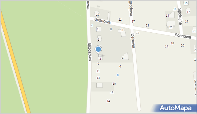 Wygoda, Brzozowa, 7, mapa Wygoda