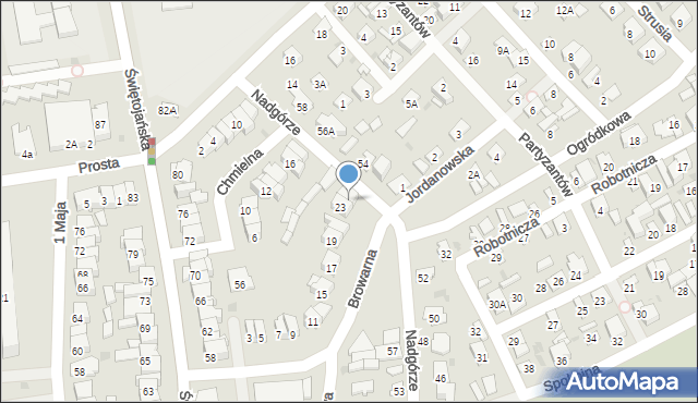 Wyszków, Browarna, 25, mapa Wyszków