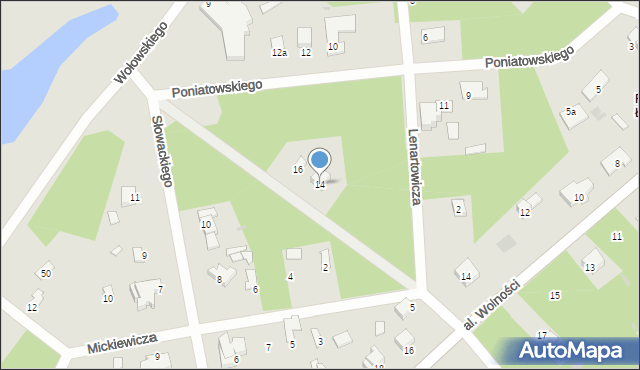 Wyszków, Broniewskiego Władysława, 14, mapa Wyszków