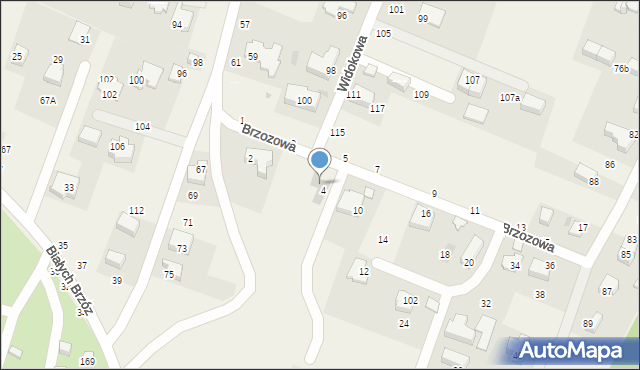 Zabierzów, Brzozowa, 8, mapa Zabierzów