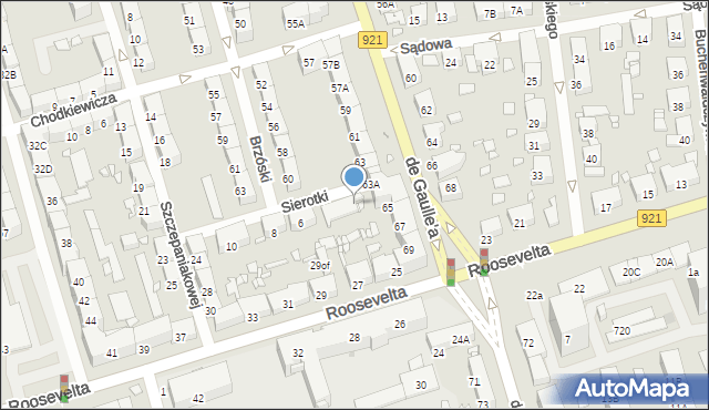 Zabrze, Brzóski Stanisława, ks., 556, mapa Zabrza