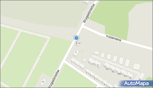 Zabrze, Brygadzistów, 5, mapa Zabrza