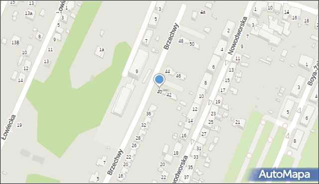 Zabrze, Brzechwy Jana, 40, mapa Zabrza