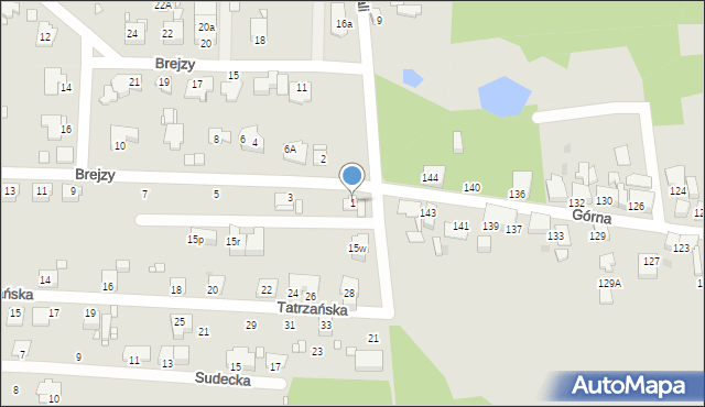 Zabrze, Brejzy Jerzego, ks., 1, mapa Zabrza