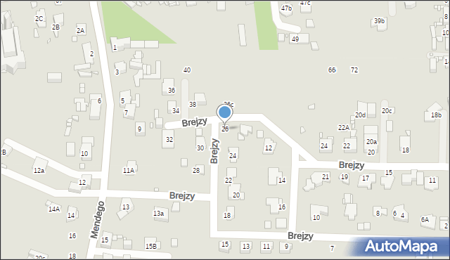 Zabrze, Brejzy Jerzego, ks., 26, mapa Zabrza