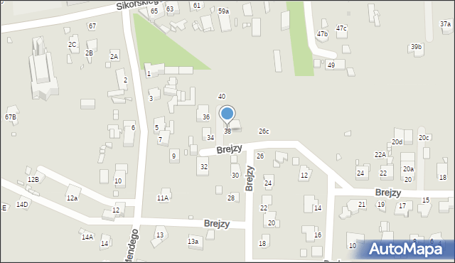 Zabrze, Brejzy Jerzego, ks., 38, mapa Zabrza