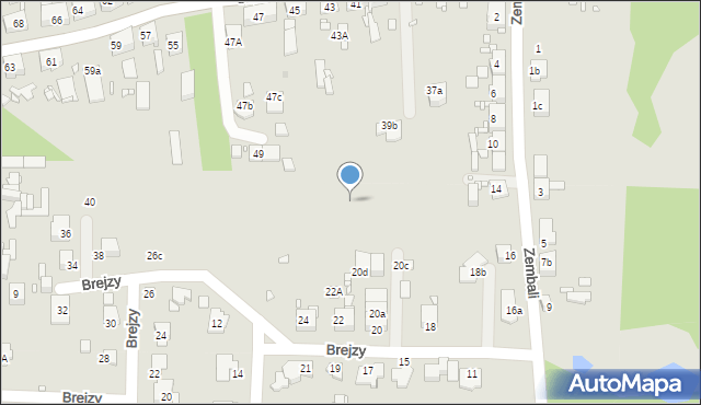 Zabrze, Brejzy Jerzego, ks., 72, mapa Zabrza
