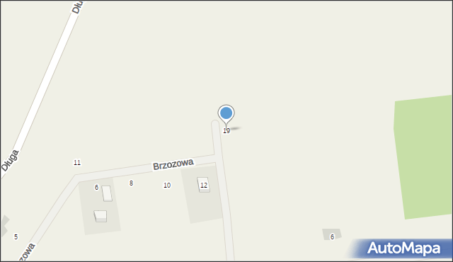 Zajączkowo, Brzozowa, 19, mapa Zajączkowo