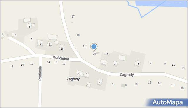 Zakliczyn, Brandysiewicza Wojciecha, ks., 23, mapa Zakliczyn