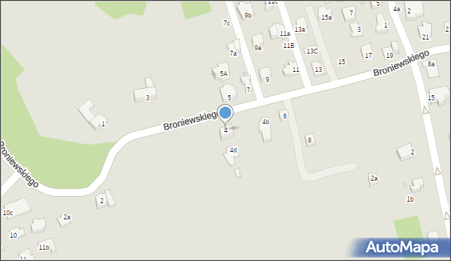 Zakopane, Broniewskiego Władysława, 4, mapa Zakopanego