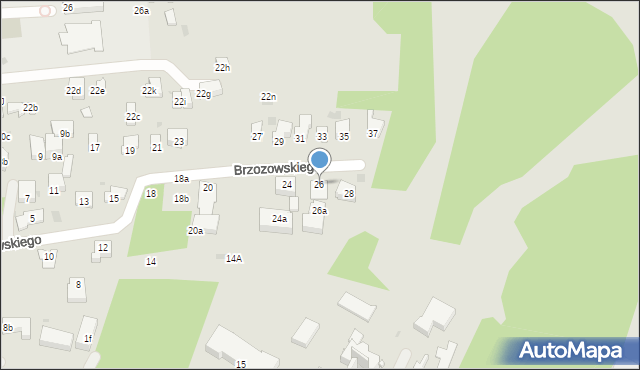Zakopane, Brzozowskiego Tadeusza, 26, mapa Zakopanego