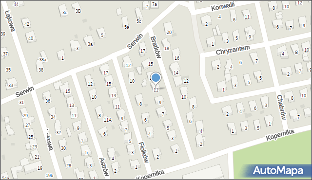 Żarki, Bratków, 11, mapa Żarki