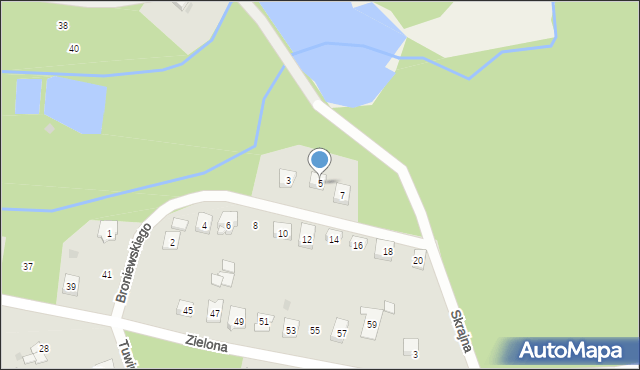 Żarki-Letnisko, Broniewskiego, 5, mapa Żarki-Letnisko