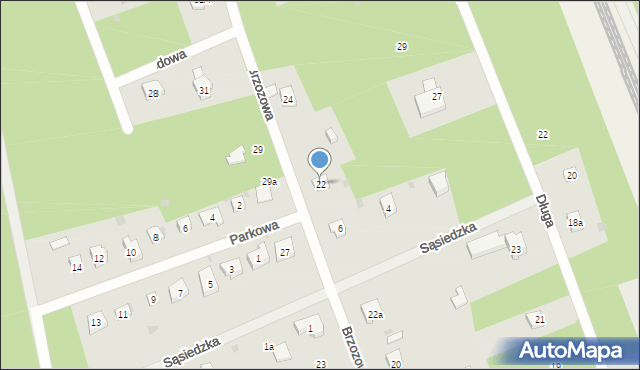 Żarki-Letnisko, Brzozowa, 22, mapa Żarki-Letnisko