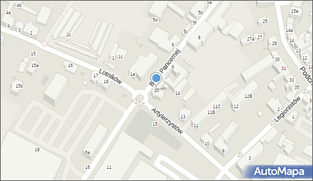 Żary, Broni Pancernej, 10, mapa Żary