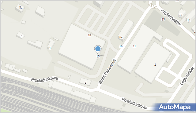 Żary, Broni Pancernej, 15, mapa Żary